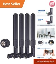 4-Pack Dual Band 8dBi RP-SMA Antenna for Superior WiFi Coverage and Stability picture
