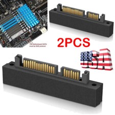 2pc SFF-8482 Computer Cable Connectors SAS to SATA 22 pin HDD Raid Adapter picture