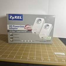 ZyXEL HD Powerline Adapter PLA5215 Ethernet Networking Extender picture
