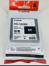 Lot Of 2 Genuine Original Canon Ink Cartridge PFI-102BK BLACK - New Expired picture