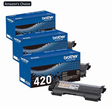 Lot of 3 Genuine Brother TN-420 Black Toner Cartridges OEM 1200 Pages picture