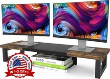 Elevador De Soporte Para Monitor Doble De Escritorio Multifuncional NUEVO US picture