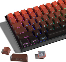 XVX Side Print Gradient Red Keycaps, Double Shot PBT Keycaps 60 65 75 100 picture