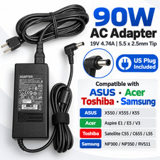 New 90W 19V AC Adapter 5.5x2.5mm for ASUS Fujitsu Intel NUC Laptop Mini PC picture