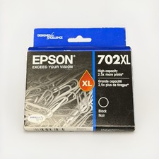 Epson 702XL Black Ink Cartridge T702XL120 Genuine Sealed 06/2028 picture