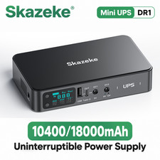 Skazeke 5V 9V 12V Mini UPS 10400/18000mAh Battery Backup for WiFi Router Modem picture