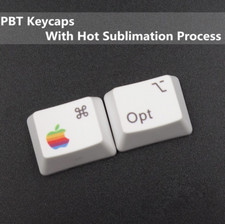 Vintage Apple Logo Keycap Mac Retro Mechanical keyboard R1 1.25 Command Opt picture