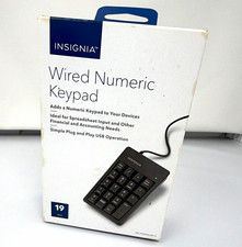 Insignia 19-Key Wired USB Plug & Play Numeric Keypad, Black NS-PNKNUM19 picture