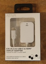 NEW IN BOX Ativa USB-C to HDMI Display Adapter 6in White, 4K 60Hz picture