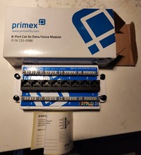 Primex 125-0986 8-PORT CAT5E DATA/VOICE MODULE - NEW IN BOX 📦  picture