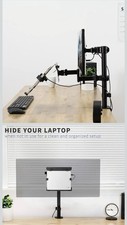VIVO Black Universal Pole Mounted Laptop Holder, MOUNT-PL1A-LAP3 picture