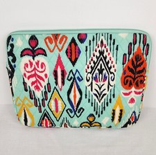 Vera Bradley Teal Graphic Print Pueblo Tablet Sleeve Zip Around Quilted picture