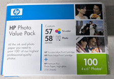 HP Photo Value Pack 57 Color Ink & 58 series 4x6 100 Sheets Expired 2008 picture