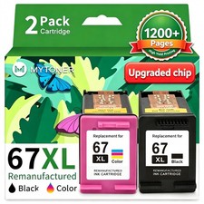 MYTONER 67XL HP Printer Ink for HP 6055e 2800e Deskjet 2755e picture