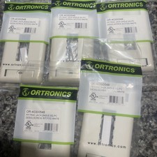 ORTRONICS OR-40300548, TracJack Faceplate,Fog White,2 Port Screw,  LOT OF 10 picture