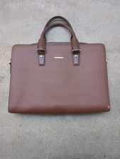 BOSTANTEN Leather Lawyers Briefcase Laptop Bag No Straps picture