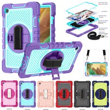 Shockproof Rubber Stand Case Strap Cover For Samsung Tab A7 Lite 8.7