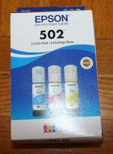 Genuine Epson 502 Ink Combo Pack for ECO-TANK ET-2850 3850 4850 Printers-OEM-3PK picture
