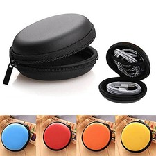 6 Pcs Portable Round Earphone Storage Box USB Data Cable Hard Disk Zipper Bag picture