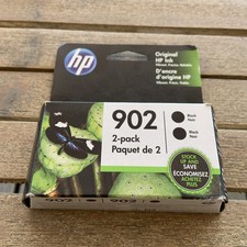 NEW Genuine HP 902 Black (2-Pack) Ink Cartridges Sealed - EXP. 09/2021 picture
