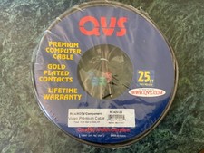 New.  Unopened QVS Premium Computer Cable  25 FT. (7.62 Meters) picture