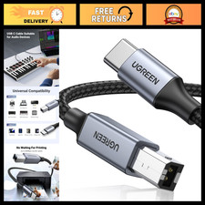 USB-B to USB-C Cable 16FT, Nylon Braided, Ideal for Printers & MIDI Devices picture