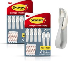 Plastic Cord Bundlers, Damage-Free Cable Organizer, No Tools Required, 12 Gray a picture