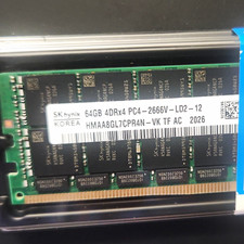SK hynix 64GB DDR4 DIMM ECC Registered PC4-2666V 288-Pin HMAA8GL7CPR4N-VK picture