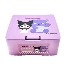 can do Kuromi One push One Touch Open Type Lid Accessory Cosmetics Case Box W... picture