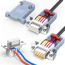2Pack DB9 Male+Femal Breakout Serial Adapters,Solderless RS232/RS485/RS422 Screw picture