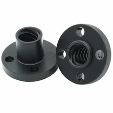 2 x Black T8 Lead Screw POM Nut Trapezoidal Screw Delrin Nuts Z-Axis 8mm Lead UK picture