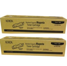 x2 NEW Genuine OEM Factory Sealed Xerox 106R01215 Magenta Toners 6360  picture