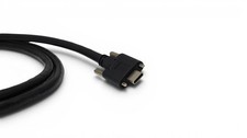 3.3ft USB 2.0 USB-A to USB-C Double Screw Lock Cable - Black picture