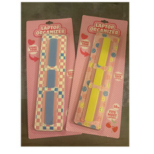 2 ABG Laptop Organizer Adhesive Stick-On Silicone 10in Universal 2 Piece Set picture