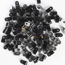 Cable Clamp 3/8 Inch Black for Wire Tubing and Components 100 Count Pack picture
