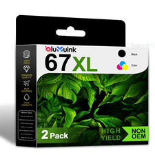 67XL ink Combo 2PK Replacement For HP 67 XL Cartridge 67 New Chip DeskJet 4121e picture