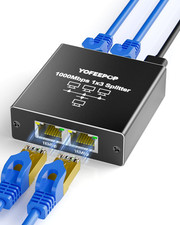 Ethernet Splitter 1 to 3, 1000Mbps Internet Cable Splitter 1 in 3 Out High picture