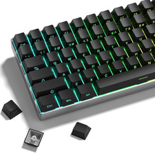 Dagaladoo Shine through Keycaps Set,Double Shot PBT Keycaps Black picture