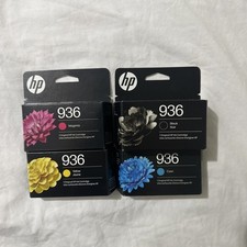 Hp 936 Black(XL),Magenta, Cyan,Yellow (Original) New Ink Cartridge Lot of 4 picture