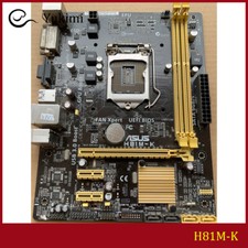 FOR ASUS H81M-K DDR3*2 16GB Socket 1150 DVI Intel Ｍotherboard Test OK picture