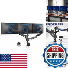 VIVO Triple Monitor Stand, Fully Adjustable Arms 17 27 Inch Screens, Mechanical picture