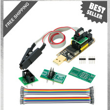 CH341A EEPROM BIOS Programmer SPI I2C SOIC8 SOP8 Clip SOP16 Conversion Plate for picture
