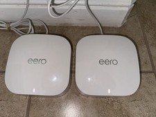 eero Pro 6E Router White S010001 Wi-Fi Ethernet USB-C  2pack UNTESTED AS IS picture