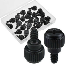 24 Pcs Black Computer Case Thumb Screws, 6-32 Thread, Easy-Grip Design for PC Ca picture