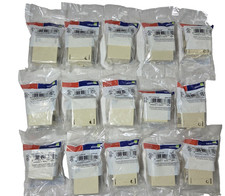 Leviton 41089-2IP QuickPort 2-Port Surface Mount Housing Ivory 15pc Lot NOS Plen picture