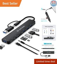 Portable USB C Docking Station - 8-in-1 Hub with Gigabit Ethernet & Card Reader picture