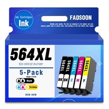 564XL 5PK 2BK/C/M/Y/PBK Combo Ink Photosmart Premium C309a C310a Officejet 6500A picture