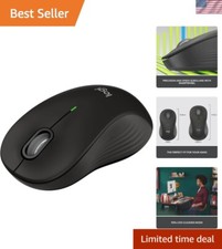 Ergonomic Full-Size Black Wireless Mouse - 2- Battery & Optical Precision picture