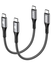 Silkland 240W 100W Short USB C to C Cable (0.5FT, 2 Pack), 0.5 FT, Grey picture