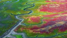 Landscape river aerial view national park alaska plains Custom Gaming Mat Desk picture